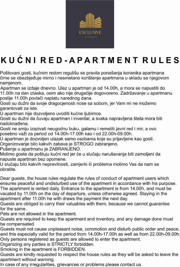 Exclusive Bl Apartments بانيا لوكا المظهر الخارجي الصورة